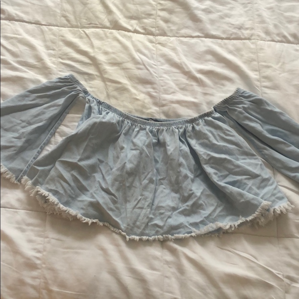Off Shoulder Denim Top